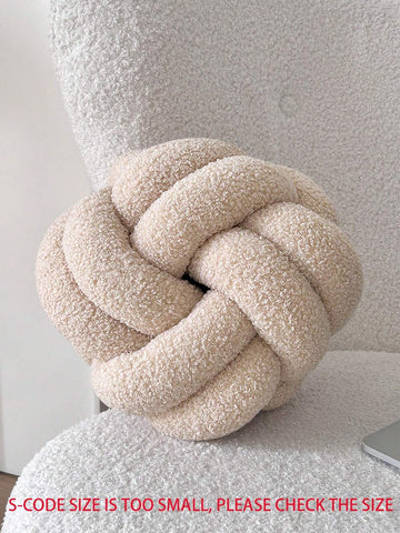 1pc Solid Color Versatile Faux Fur Octagonal Decorative Throw Pillow, Suitable For Sofa, Coffee Table, Bedroom, Beige